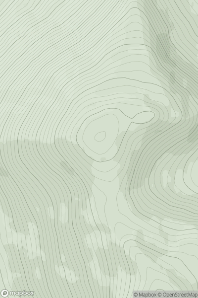 Thumbnail image for Slieve Binnian North Top (The Back Castles) showing contour plot for surrounding peak