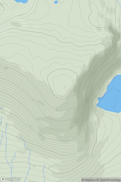 Thumbnail image for Knocknagantee (Cnoc na gCainte) showing contour plot for surrounding peak