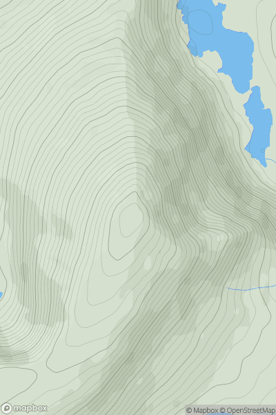 Thumbnail image for Slievanea showing contour plot for surrounding peak