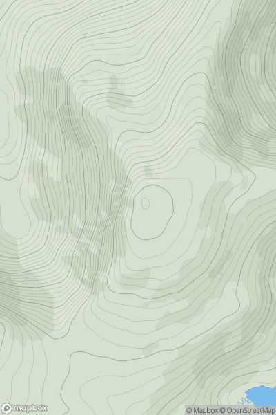 Thumbnail image for Coomura Mountain (Knockmoyle E Top) showing contour plot for surrounding peak