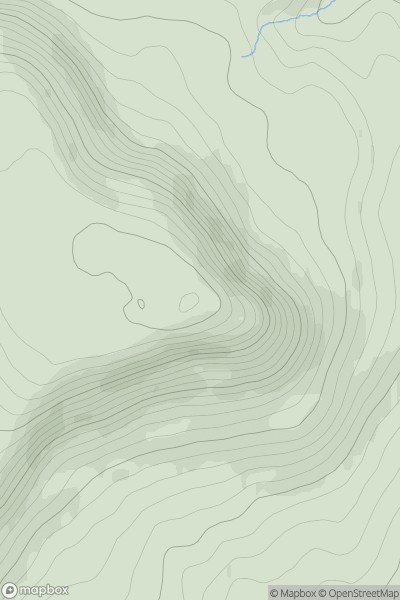 Thumbnail image for Cuilcagh (Binn Chuilceach) showing contour plot for surrounding peak