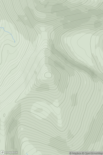 Thumbnail image for Binn Gabhar (Bengower) showing contour plot for surrounding peak