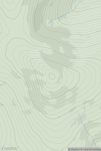 Thumbnail image for Croaghanmoira (Cruachan Mhaigh Rath) showing contour plot for surrounding peak