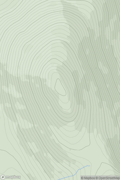 Thumbnail image for Sugarloaf Hill (Cnoc na gCloch) showing contour plot for surrounding peak