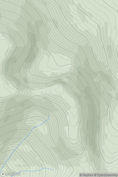 Thumbnail image for Barrslievenaroy East Top showing contour plot for surrounding peak