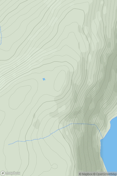 Thumbnail image for Craig Eigiau showing contour plot for surrounding peak