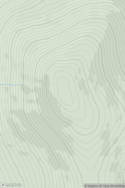 Thumbnail image for Keadeen Mountain (Ceidin) showing contour plot for surrounding peak