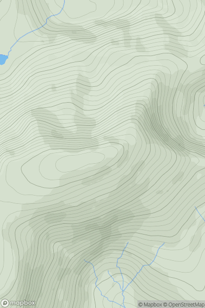 Thumbnail image for Craig Cwm Silyn showing contour plot for surrounding peak