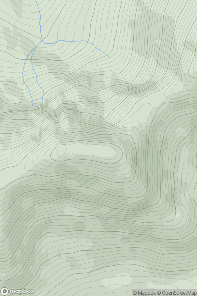 Thumbnail image for Sgurr na h-Ulaidh (Sgor na h-Ulaidh) showing contour plot for surrounding peak