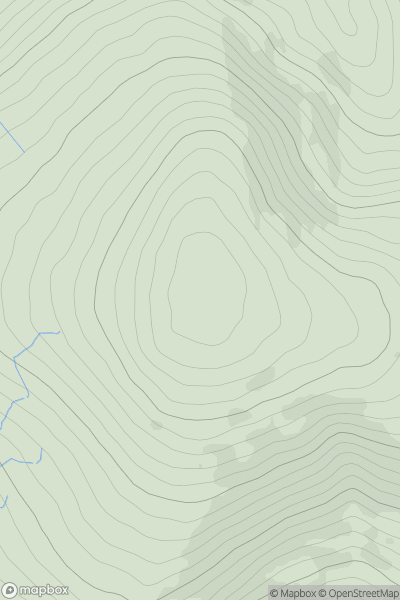 Thumbnail image for Mullaghanish (Mullach an Ois) showing contour plot for surrounding peak