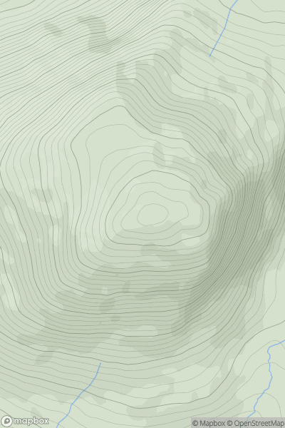 Thumbnail image for Knocklomena (Cnoc an Mheannain) showing contour plot for surrounding peak