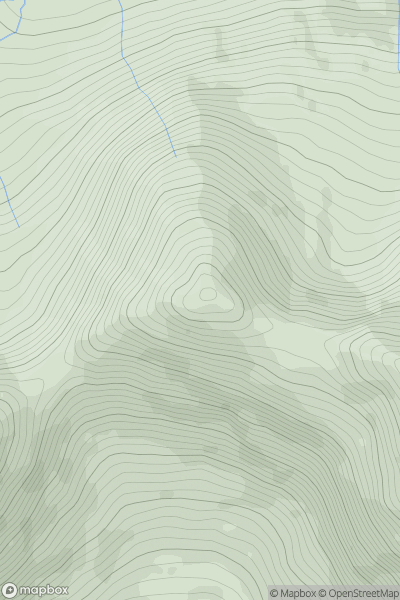 Thumbnail image for Binn Fraoigh (Benfree) showing contour plot for surrounding peak