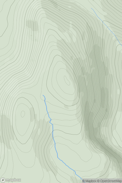 Thumbnail image for Eagle Mountain (Sliabh an Iolair) showing contour plot for surrounding peak