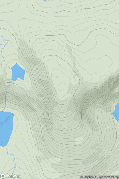 Thumbnail image for Coomnacronia (Coomanassig) (Com na Croine) showing contour plot for surrounding peak