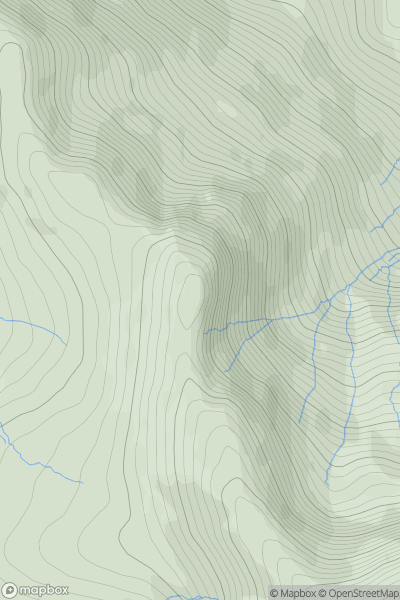 Thumbnail image for Llechog showing contour plot for surrounding peak