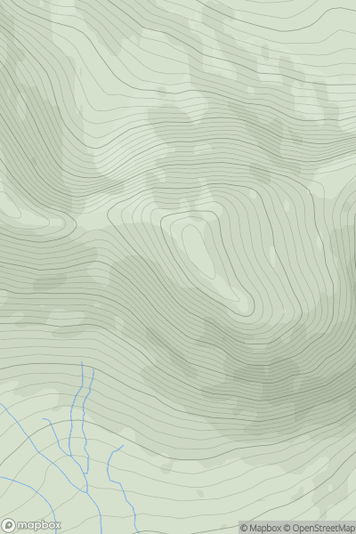 Thumbnail image for An Chailleach (Bencullagh) showing contour plot for surrounding peak