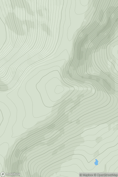 Thumbnail image for Knocknamanagh NE Top (Gullaba Hill) showing contour plot for surrounding peak