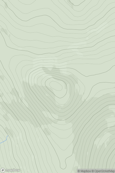 Thumbnail image for Dart Mountain (An Dairt) showing contour plot for surrounding peak