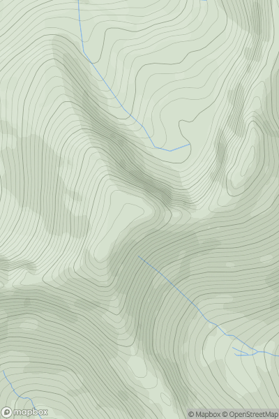 Thumbnail image for Trum y Ddysgl showing contour plot for surrounding peak