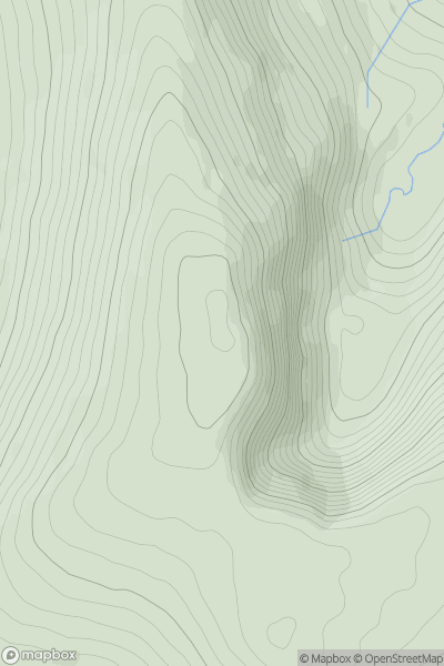 Thumbnail image for Coumaraglin Mountain (Sliabh Chom Airglinn) showing contour plot for surrounding peak