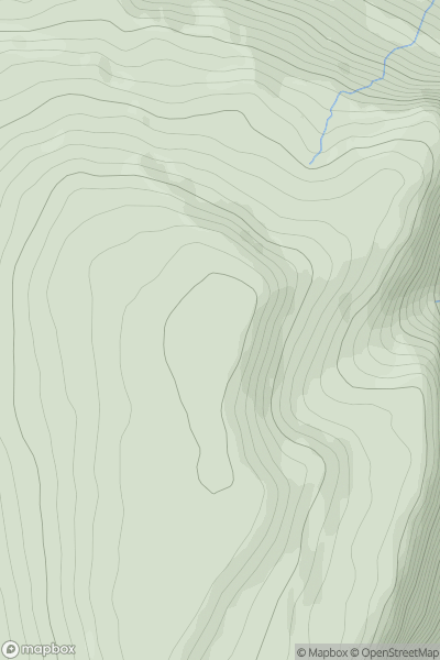 Thumbnail image for Tievebaun (Taobh Ban) showing contour plot for surrounding peak