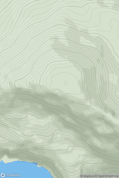 Thumbnail image for Slieve League (Sliabh Liag) showing contour plot for surrounding peak