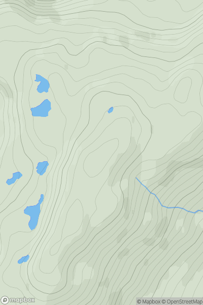 Thumbnail image for An Eachla (mullach theas) (Aghla Mountain South Top) showing contour plot for surrounding peak