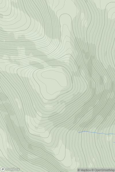 Thumbnail image for Benbrack (Binn Bhreac) showing contour plot for surrounding peak