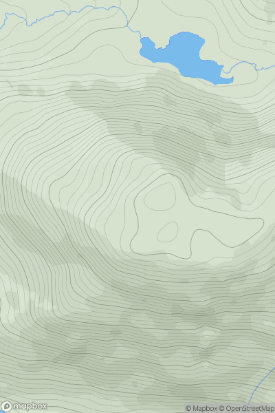 Thumbnail image for Doughruagh (Duchruach) showing contour plot for surrounding peak