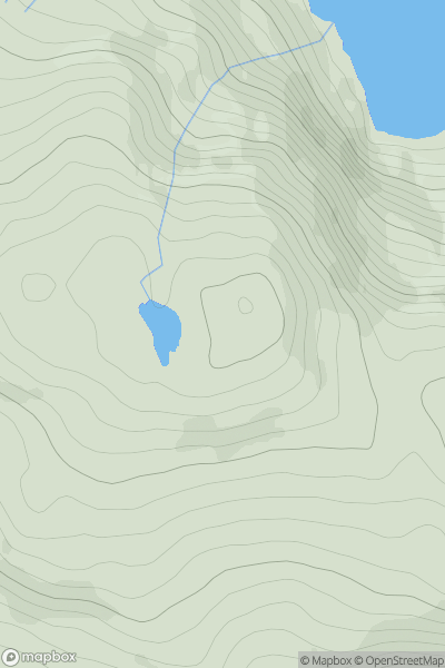 Thumbnail image for Crocknafarragh (Cnoc na bhFaircheach) showing contour plot for surrounding peak