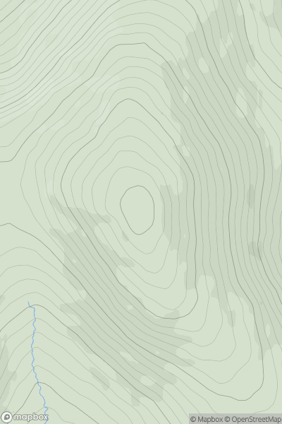 Thumbnail image for Brandon Hill (Cnoc Bhreanail) showing contour plot for surrounding peak