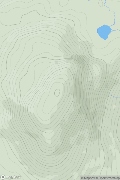 Thumbnail image for Knockanaguish (Cnoc an Uaignis) showing contour plot for surrounding peak