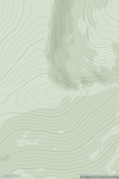 Thumbnail image for Common Mountain (Sliabh Chamain) showing contour plot for surrounding peak