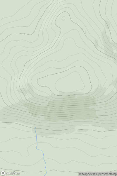 Thumbnail image for Cruach Mhin an Fheannta (Croveenananta) showing contour plot for surrounding peak