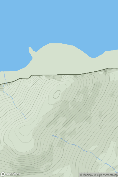 Thumbnail image for Knockmore (Clare Island) (An Cnoc Mor) showing contour plot for surrounding peak