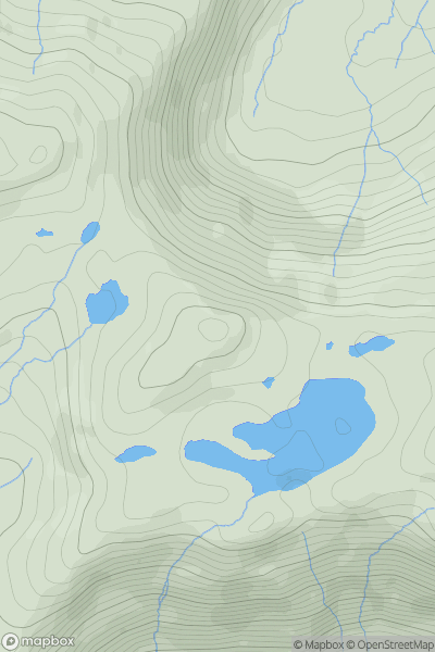 Thumbnail image for Moel Druman showing contour plot for surrounding peak