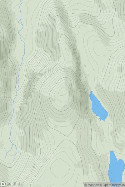 Thumbnail image for Bennaunmore (An Beannan Mor) showing contour plot for surrounding peak