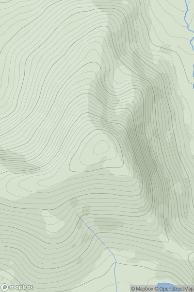 Thumbnail image for Moel Cynghorion showing contour plot for surrounding peak