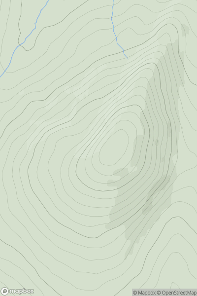 Thumbnail image for Leahanmore (An Liathin Mor) showing contour plot for surrounding peak