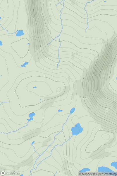 Thumbnail image for Ysgafell Wen showing contour plot for surrounding peak