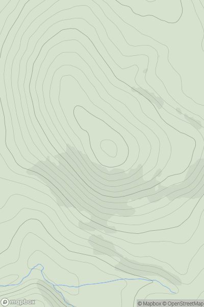 Thumbnail image for Slievecorragh (An Sliabh Corrach) showing contour plot for surrounding peak