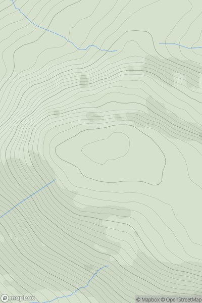 Thumbnail image for Benlevy (Mount Gable) showing contour plot for surrounding peak