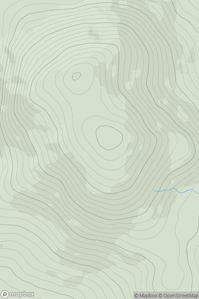 Thumbnail image for Knocknagullion (Cnoc na gCuileann) showing contour plot for surrounding peak