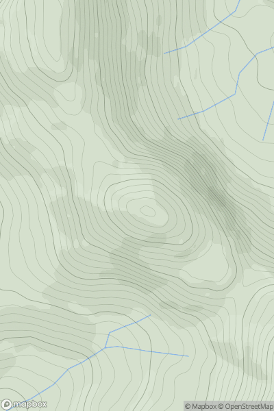 Thumbnail image for Moel yr Ogof showing contour plot for surrounding peak