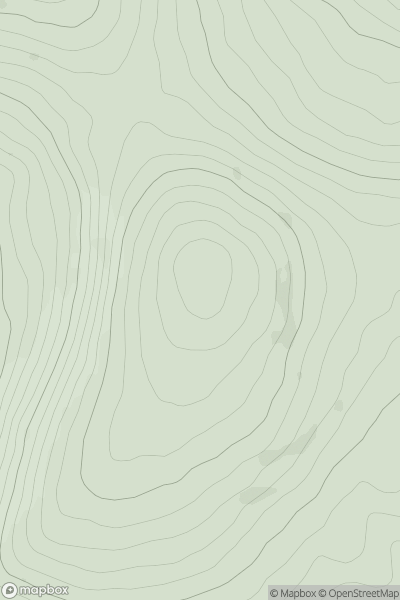 Thumbnail image for Cushbawn (Cuislean) showing contour plot for surrounding peak