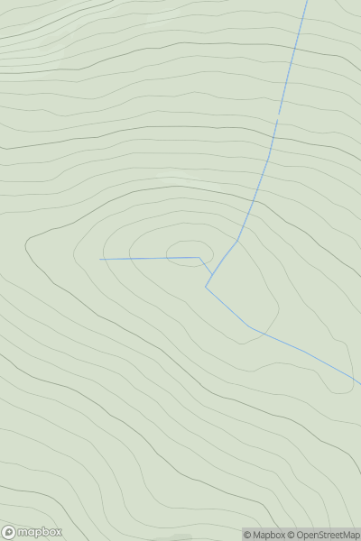 Thumbnail image for Mount Hillary (Mullach Allaire) showing contour plot for surrounding peak