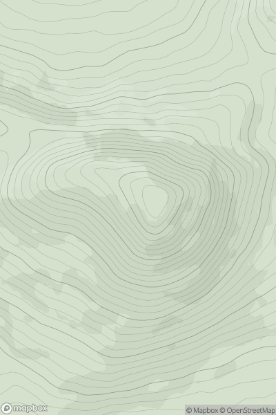 Thumbnail image for Knockanouganish (Cnoc an Uaignis) showing contour plot for surrounding peak