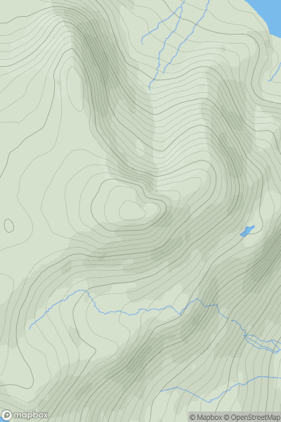 Thumbnail image for Moel-yr-hydd showing contour plot for surrounding peak