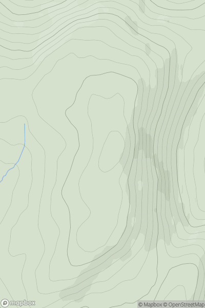 Thumbnail image for Gruggandoo (Gruagan Dubh) showing contour plot for surrounding peak