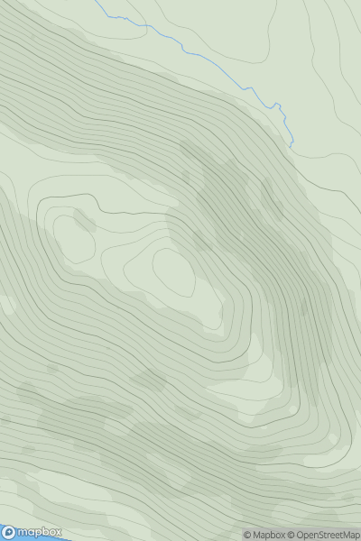 Thumbnail image for Tully Mountain showing contour plot for surrounding peak